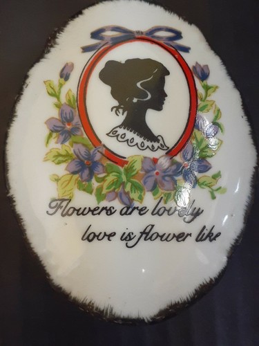 Ceramic silhouette trinket box - ceramic,
