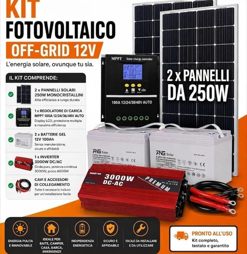 Kit fotovoltaico 3kw - 3kw, 24v