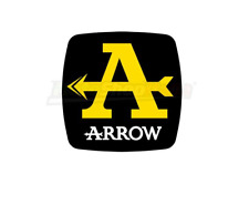 ARROW ADESIVO ORIGINALE RICAMBIO SCARICO ALTE TEMPERATURE NERO/GIALLO 70x70