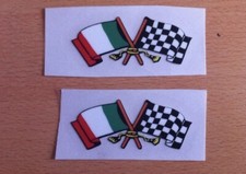 COPPIA ADESIVI BANDIERE TESTI