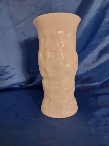 Vaso vetro opaline bianco - vaso,
