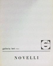 GASTONE NOVELLI GALLERIA LEVI AA.VV. GALLERIA LEVI 1963  SPILLATO