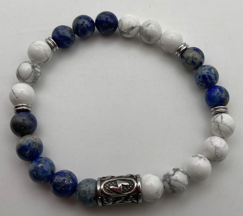 Braccialetto pietre howlite - braccialetto,