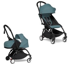 Babyzen Yoyo2 Duo Passeggino 6M+ Navicella 0M+ Telaio Nero/ Rivestimento Aqua