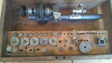 watchmaker 6mm lathe with wooden box and accesories