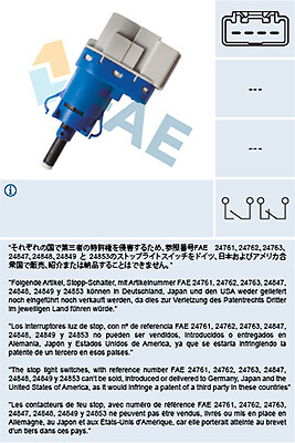 Interruttore luce freno - , fae
