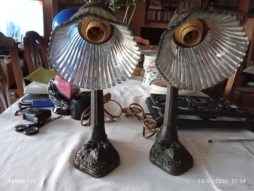 Coppia lampade tavolo liberty - coppia,
