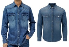 Ex Zara Mens Denim Shirt Long