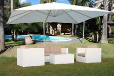 OMBRELLONE DA GIARDINO DECENTRATO ORIENTABILE SENSO BIANCO 3x4 MT IN ALLUMINIO