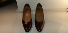 Scarpe donna tacco alto 7cm rosso Bordeaux rettile n.38 tg VOLPATO decolte 