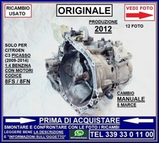 CAMBIO 5 MARCE manuale ORIGINALE CITROEN C3 PICASSO 1.4 BEN OK GPL LPG 8FS 8FN