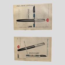 Stilografiche Stampe Pubblicità Vintage Lotto da  5 cartelle Assortite