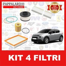 KIT TAGLIANDO 4 FILTRI PER CITROEN C3 III 1.5 BLUEHDI 100 75 KW, 102 CV