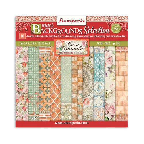 Blocco 10fg carte scrap