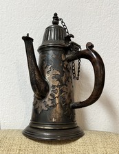 ANTIQUARIATO EUROPEO CAFFETTIERA CIOCCOLATIERA ARGENTO INIZIO '900