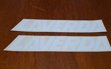 Coppia adesivi vintage decalcomanie moto LAVERDA bianco - serbatoio 