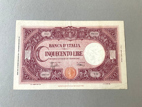 Italy 70a 500 lire - lire, 1943