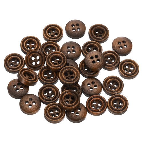 30pcs bottoni legno - 15/32", 4