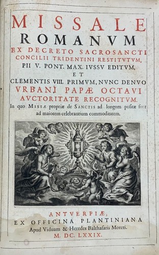1679 missale romanum - missale,
