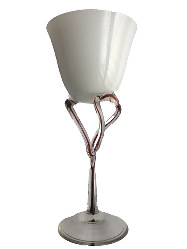 Coppa vetro bianco opalino - coppa, in