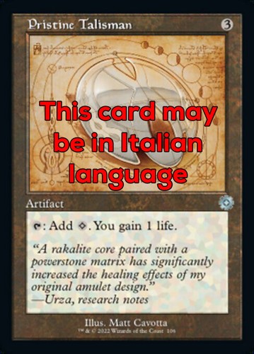Mtg pristine talisman 106 exc - 106,