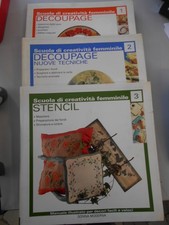 scuola di creativita femminile 3 volumi decoupage stencil aavv 