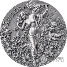 AURORA Celestial Beauty 2 oz moneta argento 2000 franchi Camerun 2025