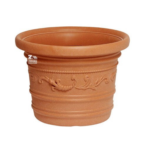 Vaso tondo resina festonato - tondo,