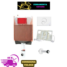 Cassetta scarico wc incasso Kariba Monolith 9.0 con placca comando Fidia bianca