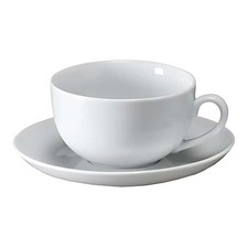 Set 6 Tazze Colazione Apulum con Piattino in Porcellana 40 cl