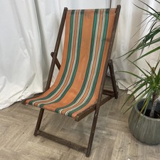 Sedia a sdraio vintage in