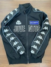 Set tuta Juventus Kappa poliestere anni 90 vintage Sony sponsor nero XL (US L)