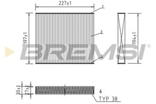 BREMSI Filtro Abitacolo Per