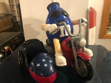 DISPENSER M&M'S DISTRIBUTORE ESPOSITORE GADGET MOTOCICLISTA BIKER SIDECAR