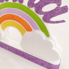 CENTROTAVOLA NOME SCRITTA PAROLA POLISTIROLO PERSONALIZZABILE COLORATO GLITTER