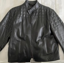 Giacca biker uomo pelle nera