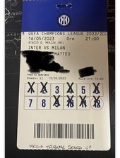 BIGLIETTO STUB/PASS INTER -MILANO 2022/2023 UEFA CHAMPIONS LEAGUE SEMIFINALE UFFICIALE