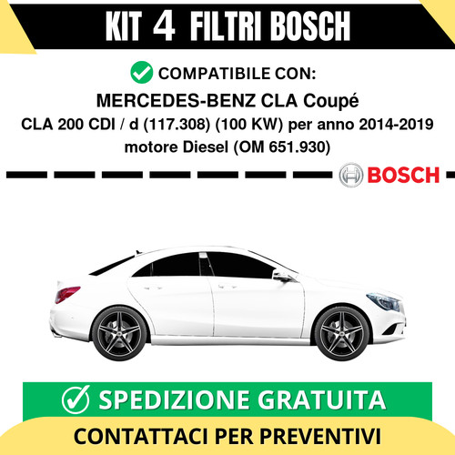 Kit bosch filtri - 4, tagliando