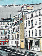 Orfeo TAMBURI "Casa a rue Taitbout"  1980  litografia originale firmata