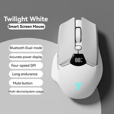 Mouse Gaming Wireless Bluetooth 2.4G Smart Display 600mAh Batteria Silenziosa V086