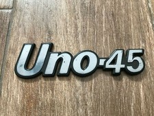 FIAT UNO 45 LOGO SIGLA EMBLEMA FREGIO STEMMA SCRITTA TARGHETTA BADGE TARGA OVALE