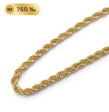 Collana Corda Oro 18K 750 MLS