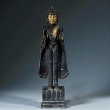 Statua Buddha Birmania legno