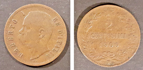 Umberto centesimi 1900 - 2,