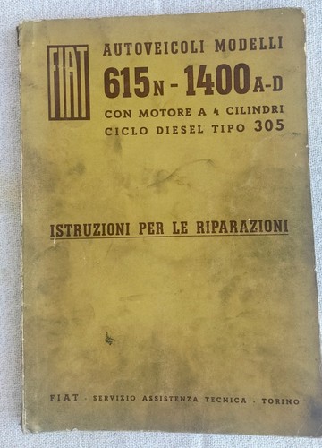 Raro manuale fiat 615n - -, 1400