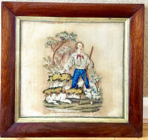 Antico quadro vittoriano folk