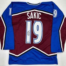 Maglia Facsimile Autografata Joe Sakic Colorado Maroon Ristampa Taglia Uomo XL