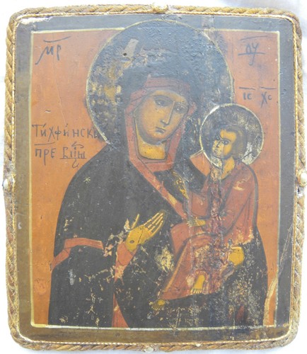 Antica icona russa ortodossa - antica,