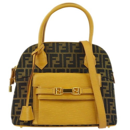 Fendi brown zucca 2way - 2way, handbag