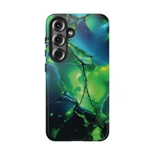 Custodia telefono effetto 3D verde smeraldo brillante - iPhone 16, 15, Samsung S25, S24, 23